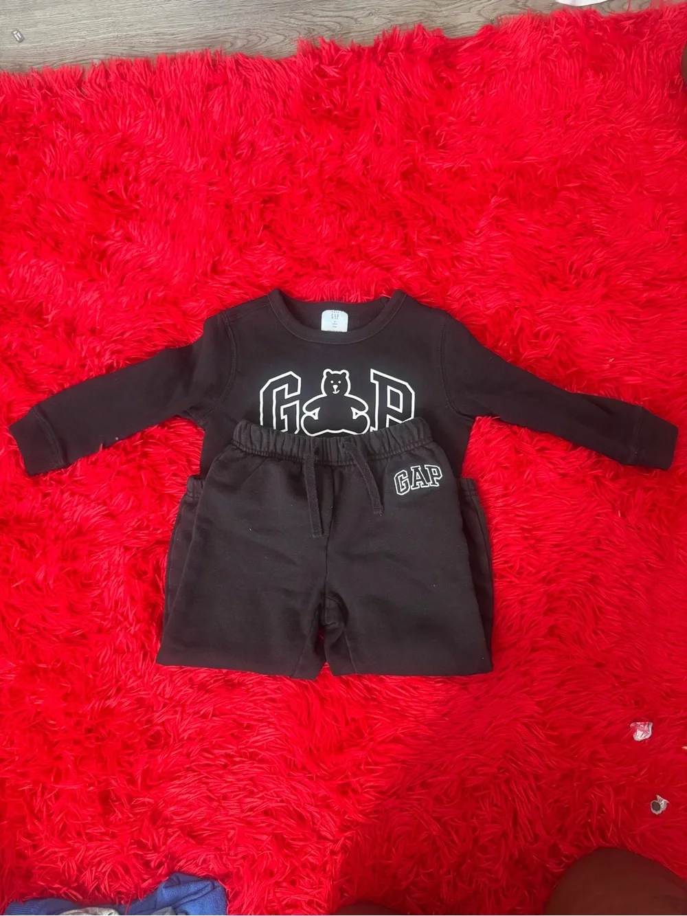 GAP Black Logo Sweatshirt and Pants Set